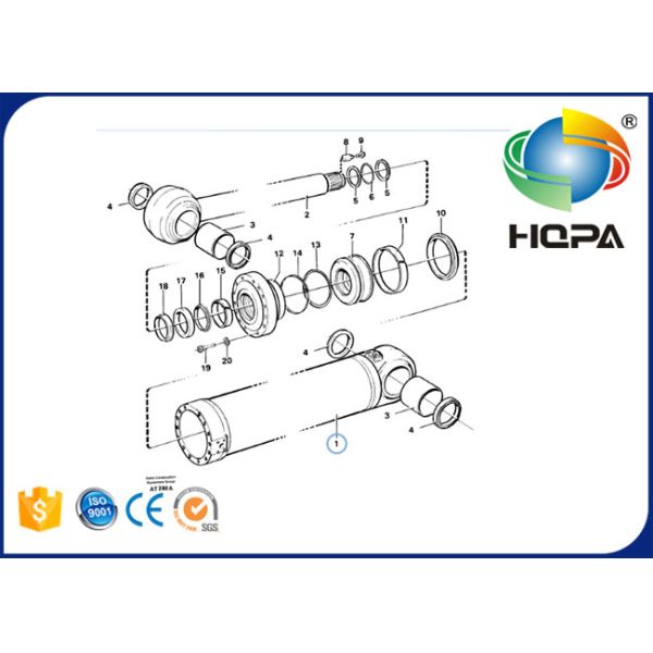 PTFE Bucket Tilt Cylinder Excavator Seal Kit VOE11999893 VOE11707028 11999893 11707028