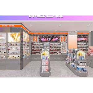 BKC014 Retail Display Showcase Beauty Mall Booth Cosmetic Kiosk Display for