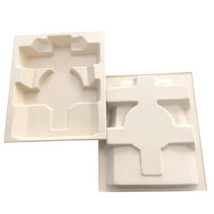 Sustainable Bagasse Corrugated Cardboard Trays Oilproof Waterproof