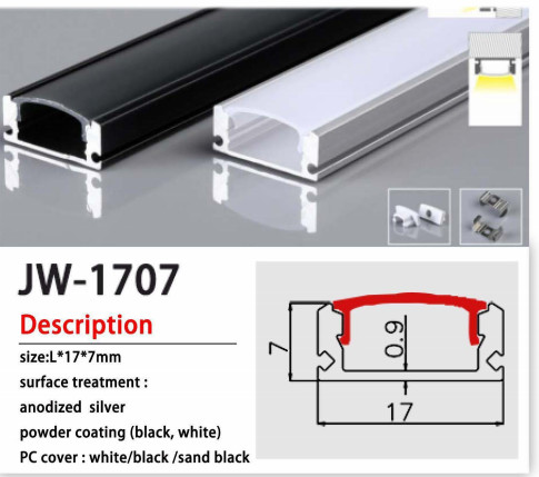 Quality Anodized 6063-T5 Aluminium LED Channel With Diffuser Cover wholesale