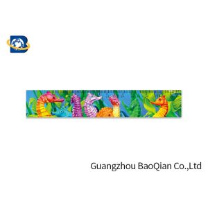 Kids Stationery Gifts 3D Custom Plastic Rulers , Lenticular Image Printing