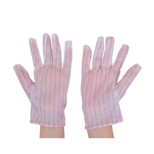 High Dexterity 10e10 Ohm Polyester Cleanroom ESD Hand Gloves