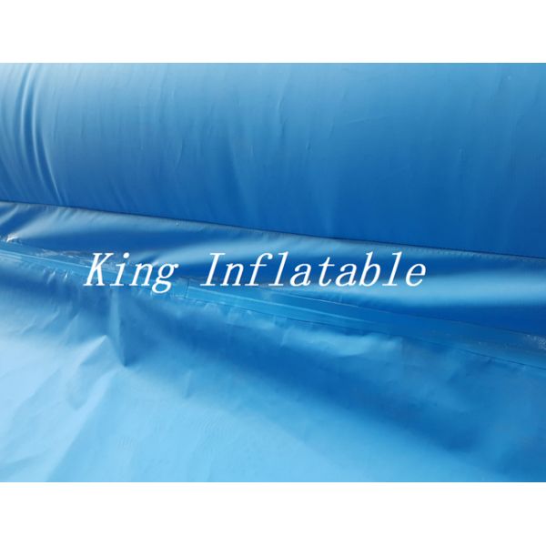 Commercial Blue City Big Inflatable Slip N Slide With Single Lane 50m Long Durable