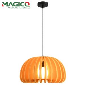 China Design Polyester Fiber Acoustic LED Hanging Lampshade With Sound Absorbing for Living Room on sale