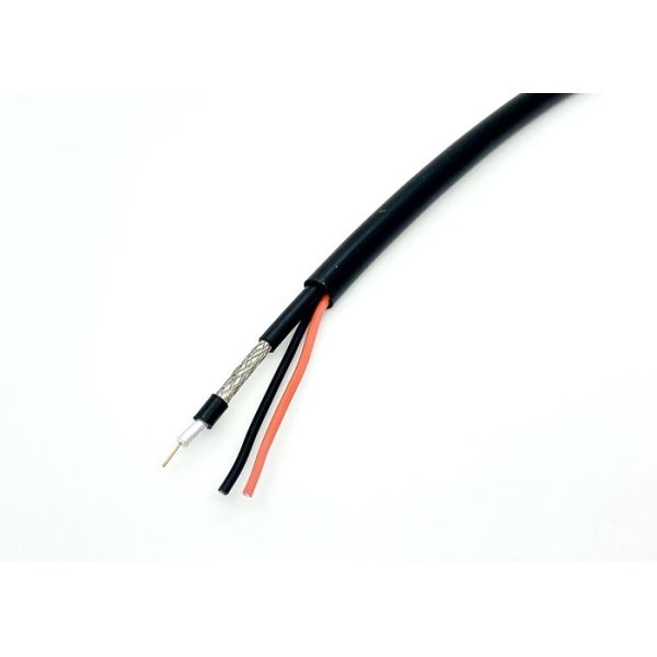 Mini Complex CCTV Siamese Coax Cable RG59P 0.5mm2 Power 3.7 PVC Jacket