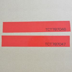 Security tape with perforation line and serial numbers printing
