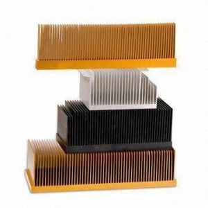 China T4 , T5 Clear Smooth Aluminum Heatsink Extrusion Profiles With Wood Chromizing / Chromising on sale