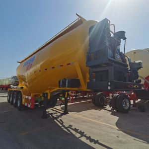 40/45 Cbm Dry Bulk Powder Material Tanker Truck Trailer 12t Grade Not Self