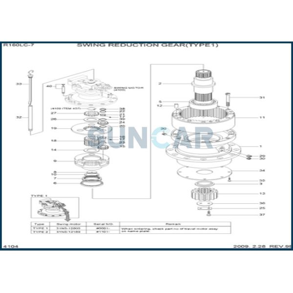 XKAQ-00032 XKAQ00032 Oil Seal For Hyundai Swing Reduction Gear R210W-9