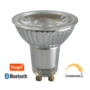 Teco WIFI Control Smart Low Watt Gu10 Bulbs Tuya CCT Color 5W Ra80 Dimmable Long