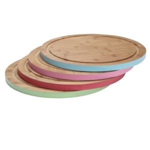 bamboo round pizza cutting board for party wooden pizza board with high quality