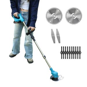Portable Grass Trimmer Electric Brush Cutter Battery Powered Lightweight Garden