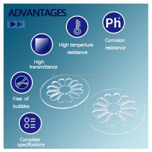 High Temperature Resistance Frosted Quartz Disc Clear Quartz Glass Plate With