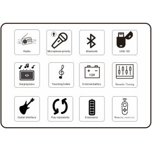 20KHz 95dB 10 Inch Trolley Active Pro Speaker For Tour Guide