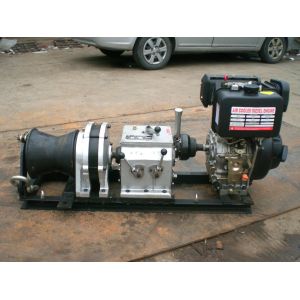 Diesel Wire Rope Winch Cable Pulling Machine Capacity 50KN 5 Ton Fast Speed