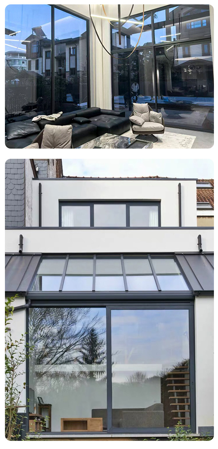 Interior Modern Sliding Door Stable Structure Easy Operation Windproof Waterproof Thermal Insulation Aluminum Material Long