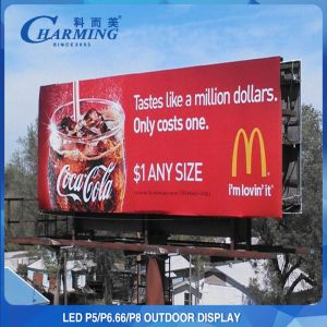 China P5 Seamless Outdoor LED Advertising Screen Pole Mounted 320x160mm on sale