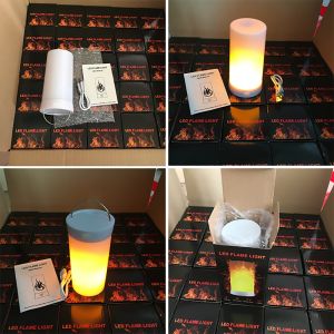 5W DC5V 1A USB Magnetic Gravity Sensor Led Flame Lamp With IR Remote Control