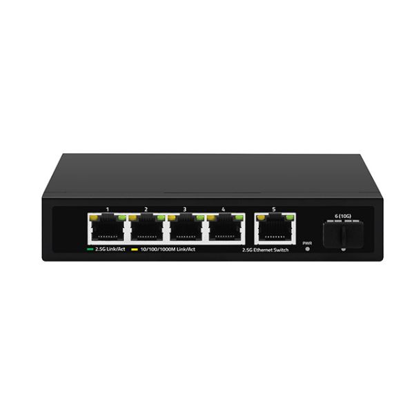 Quality 5 Port 2.5G Ethernet Switch 10G Fiber Uplink Unmanaged Auto-Sensing Network Speed wholesale
