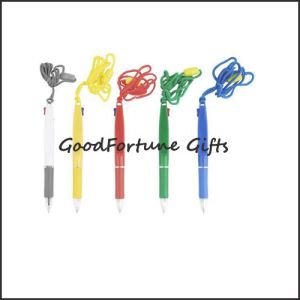 China Versatile Custom Ballpoint Pen Retractable Lanyard Pen For Trade Shows on sale