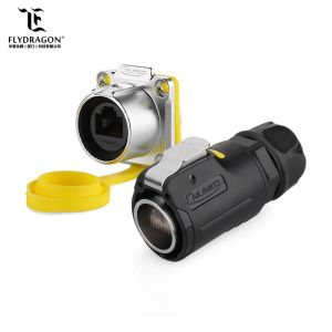 High Quality Outdoor 8P8C RJ45 Plug and Dual Port Socket,Waterproof Panel Mount