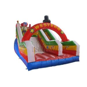 Commercial Blow Up Water Slides , Western Theme Large Inflatable Water Slide