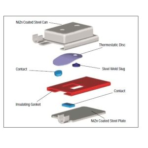 Automatic reset Motor thermal protector 17AM-D 140℃ For Washers And Dryers