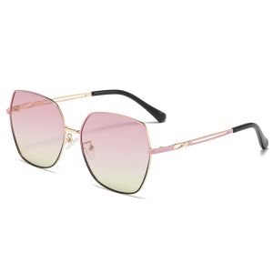 China Driving Polygon Frame Sunglasses Scratch Resistant , Anti Glare Sunglasses OEM on sale