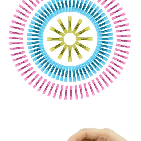 Heat Shrink Wire Butt Connectors Waterproof 70 Red 70 Blue 80 Yellow