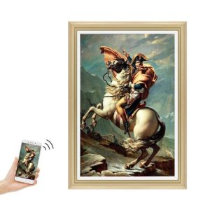 27" inch wood frame WIFI network Android screen digital NFT display monitor for