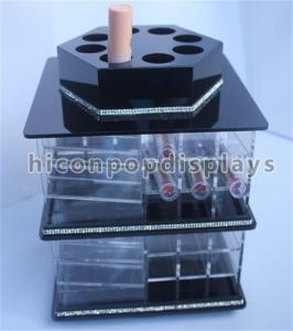 Cheap Tabletop Lipstick Acrylic Display Case Cosmetics Store Rotating Acrylic Display Stand for sale