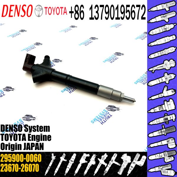Quality Hot Sale Diesel Injector 295900-0060 295900-0180 For Toyota Fuel Injector 23670-26070 23670-29115 wholesale