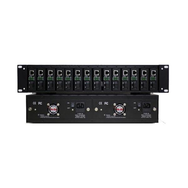 Quality TS-2U14R Series 19 Inch Fiber Transceiver Frame Power Protection wholesale