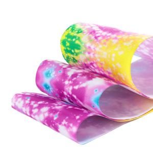 Fancy Personalised Printed Ribbon Luxury Purple Color Smooth Touch Feeling