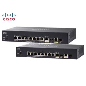 POE Managed Cisco Layer 3 Gigabit Switch 10 Port SG350-10P-K9-CN 2 Combo Mini