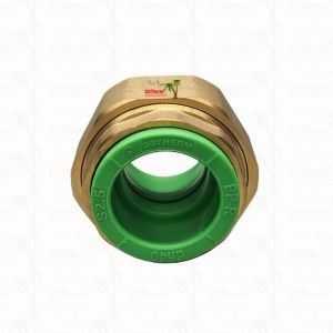 Green Ppr Double Head Threaded Union Double Union Connector High Temperature