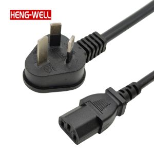 Cheap HENG-WELL 3 Pin Stripped Power Cord 0.61m/2.5m with C13/C5 Angle Plug for Laptop/Printer &amp; Consumer Electronics for sale