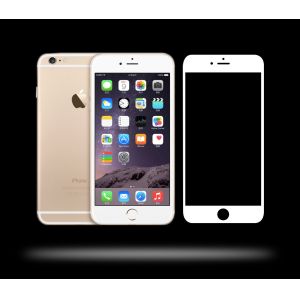 iPhone 6/6 Plus full coverage tempered glass screen protector with white & Black