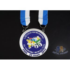 Compact Custom Made Coins Medallions , National Service Medal Circle Shape