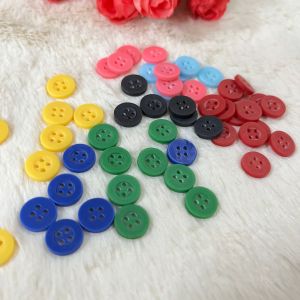 Fashion Buttons Custom DIY Luxury Colorful Round 4 holes Resin Buttons Polyester