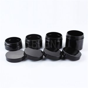 Buen 8oz Black Cosmetic Jars With Lid Labeling Screw Up Empty Lotion Jars