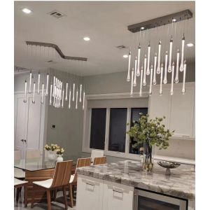 Electroplated Mirror American Water Drop Crystal Chandelier For High Ceilings