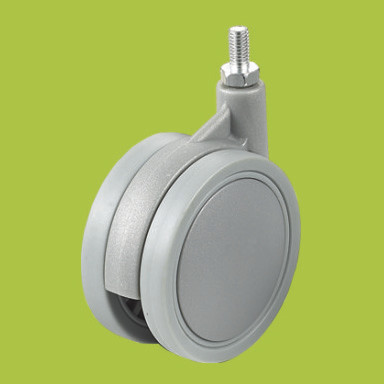 Quality China supplier double wheel casters thread stem furniture caster wholesale
