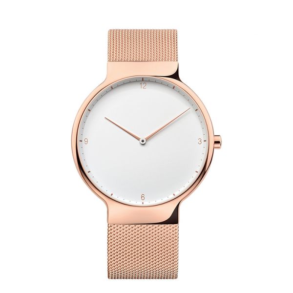 Quality Custom minimal face rose gold case boreal Europe stylish watches with logo wholesale