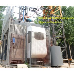 2tons load dual car tower hoist for export