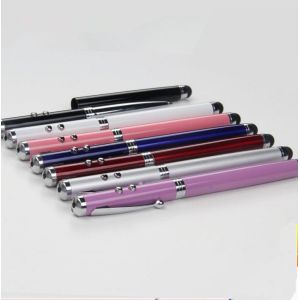 Hot Selling 4in1 Laser Pointer LED Flashlight With Parker Pen Stylus Metal ball
