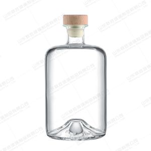 700ml Brandy Glass Wine Bottle Customized With Rubber Stopper