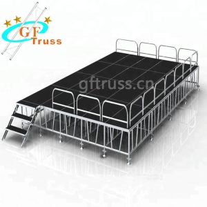 Adjustable aluminum portable stage platform for customized concert