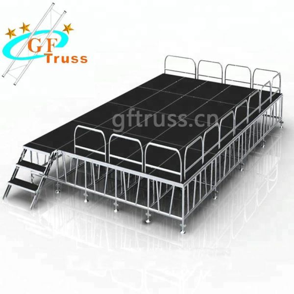 Adjustable aluminum portable stage platform for customized concert