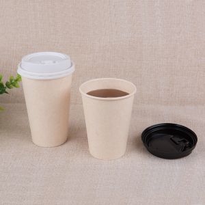 Disposable biodegradable sugarcane PLA bagasse paper soybean milk cup drinking